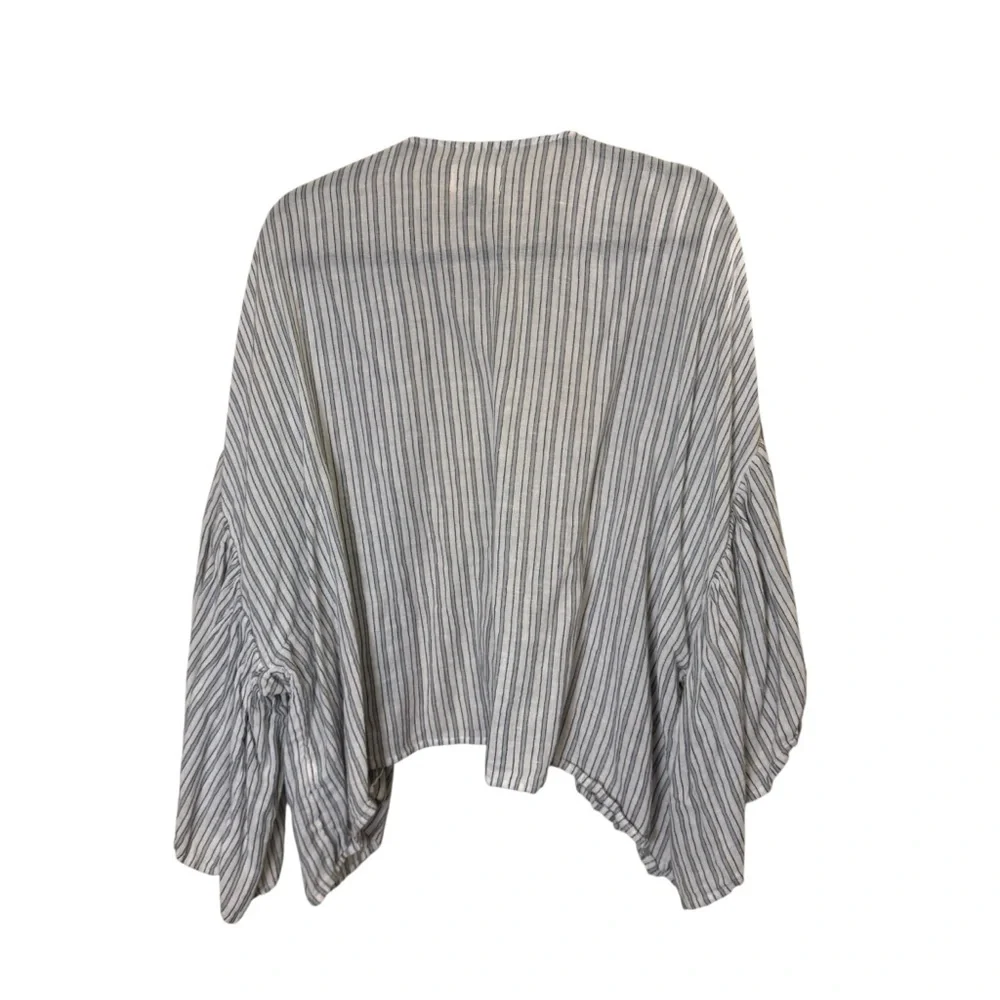 Universal Thread Women’s Linen/Cotton Railroad Stripe Open Cardigan sz OSFM